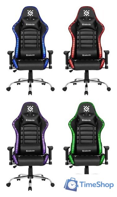 Игровое (геймерское) кресло Defender Ultimate (черный) - Изображение №7 — Интернет-магазин Time-Shop