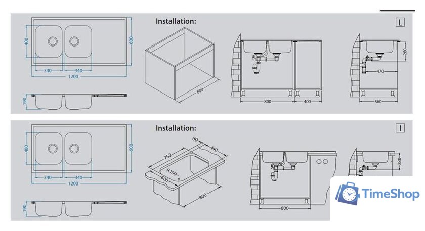 Кухонная мойка Alveus Classic Pro 100 1130474 - Изображение №7 — Интернет-магазин Time-Shop