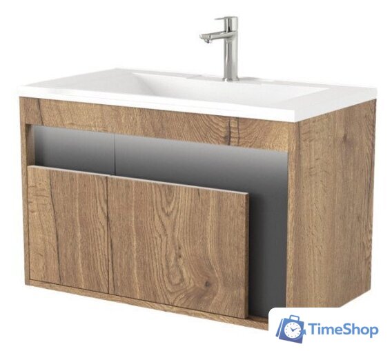  Дабер Тумба под умывальник 016 WeltWasser Deilbach 7517-80 Т16.8W.0.22_light (с подсветкой, дуб галифакс/серый) - Изображение №1 — Интернет-магазин Time-Shop