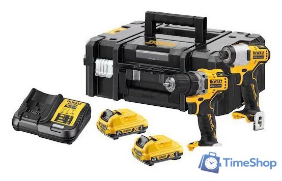  DeWalt DCK2110L2T (шуруповерт, винтоверт, 2 АКБ, кейс) - Изображение №1 — Интернет-магазин Time-Shop