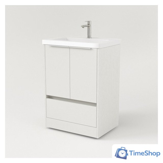  Дабер Тумба под умывальник 017 Тобага/Эридан/Артвин 60 Т17.6Т.0.5Б (белый древесный/ручка белая) - Изображение №2 — Интернет-магазин Time-Shop