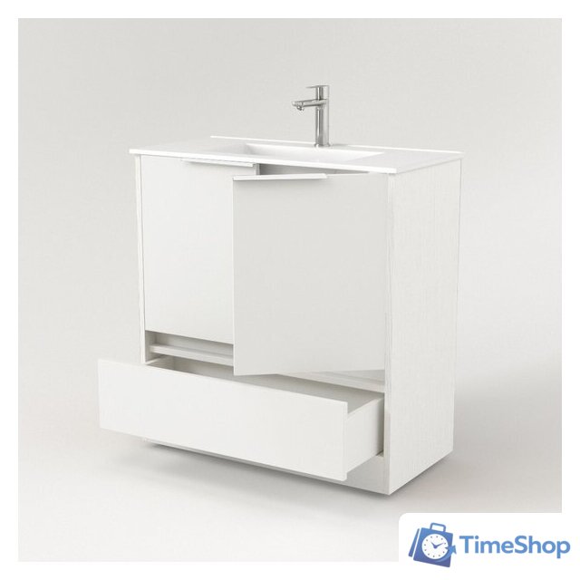  Дабер Тумба под умывальник 017 Тобага/Эридан/Артвин 60 Т17.6Т.0.5Б (белый древесный/ручка белая) - Изображение №3 — Интернет-магазин Time-Shop