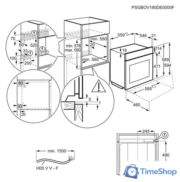 Электрический духовой шкаф Electrolux EOE8P39WX - Изображение №5 — Интернет-магазин Time-Shop