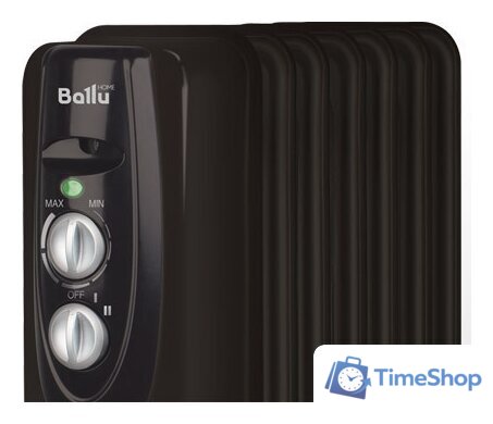 Масляный радиатор Ballu Classic black BOH/CL-07BRN 1500 - Изображение №2 — Интернет-магазин Time-Shop