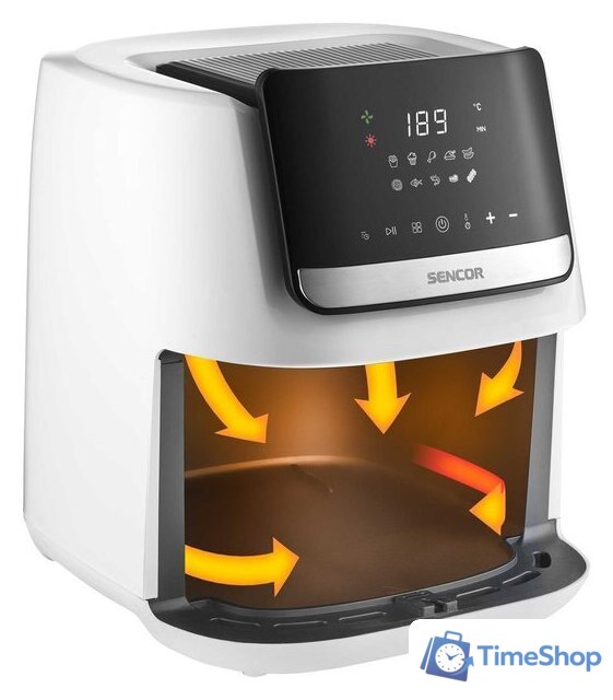 Аэрогриль (аэрофритюрница) Sencor SFR 6551WH - Изображение №5 — Интернет-магазин Time-Shop