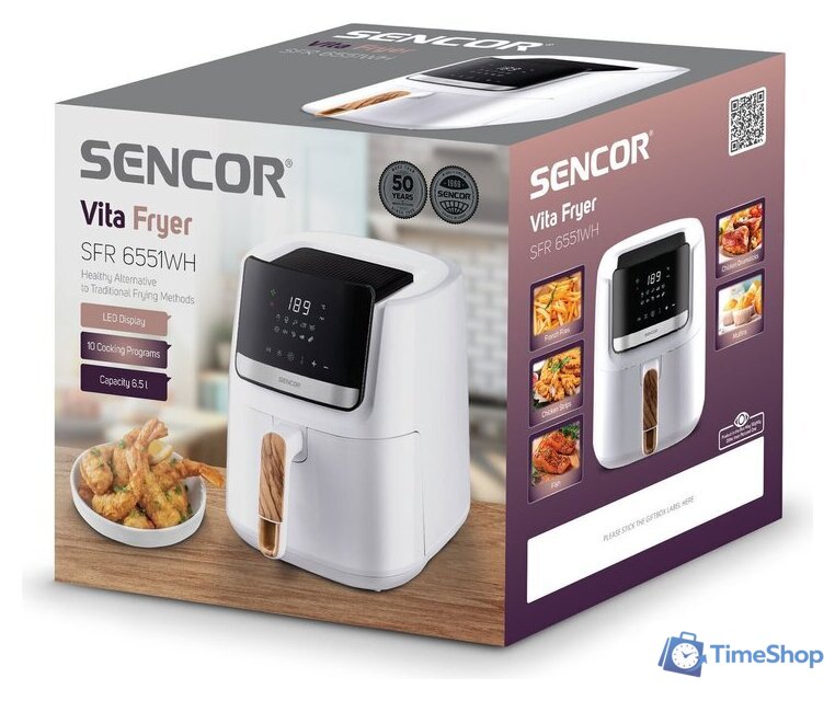 Аэрогриль (аэрофритюрница) Sencor SFR 6551WH - Изображение №11 — Интернет-магазин Time-Shop