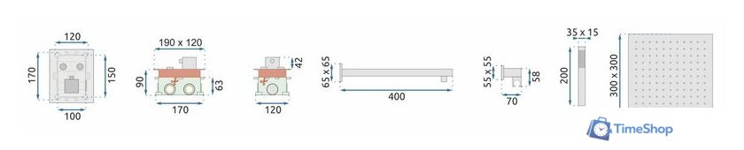 Душевая система  Rea Fenix Davis Chrome REA-P6356 - Изображение №8 — Интернет-магазин Time-Shop