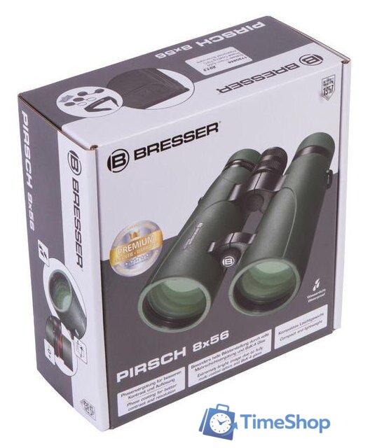 Бинокль Bresser Pirsch 8x56 (зеленый) - Изображение №11 — Интернет-магазин Time-Shop