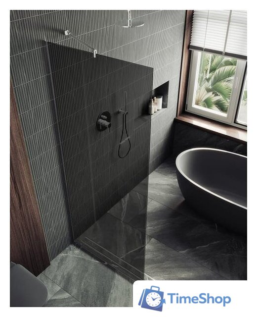 Душевая стенка MaybahGlass 195x79 MGD-698-5у (графитовое стекло/хром матовый) - Изображение №2 — Интернет-магазин Time-Shop