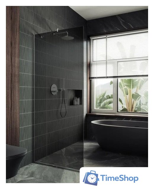 Душевая стенка MaybahGlass 195x79 MGD-698-5у (графитовое стекло/хром матовый) - Изображение №5 — Интернет-магазин Time-Shop