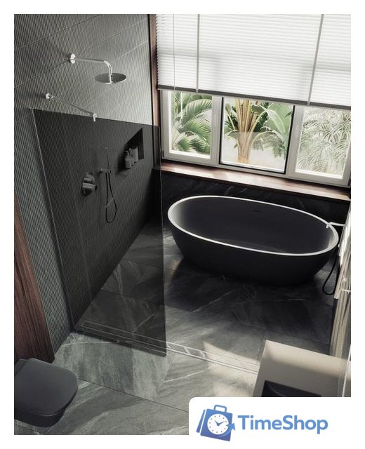 Душевая стенка MaybahGlass 195x79 MGD-698-5у (графитовое стекло/хром матовый) - Изображение №4 — Интернет-магазин Time-Shop