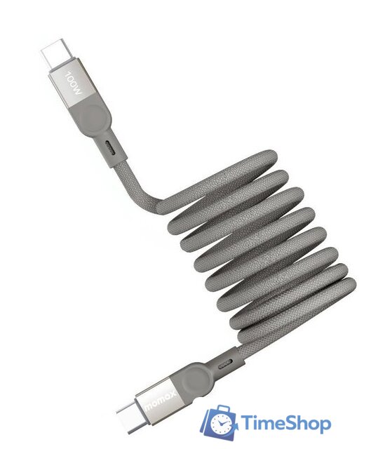 Кабель Momax DC36L USB 3.2 Gen2 Type-C - USB 3.2 Gen2 Type-C (2 м, серый) - Изображение №1 — Интернет-магазин Time-Shop