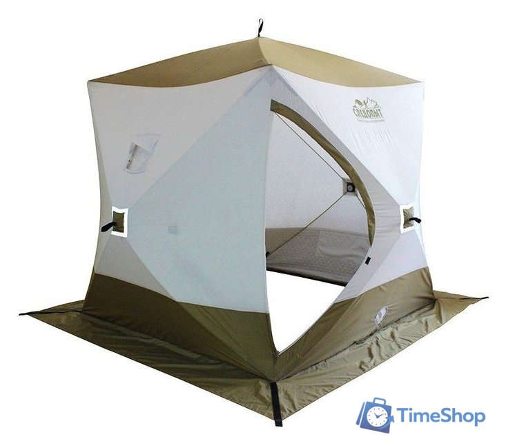 Палатка для зимней рыбалки Следопыт Куб PF-TW-27 (белый/оливковый) - Изображение №1 — Интернет-магазин Time-Shop