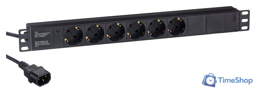 Блок розеток ExeGate ServerPro PDU-19H604 Al-6S-C14-2.5CU - Изображение №1 — Интернет-магазин Time-Shop
