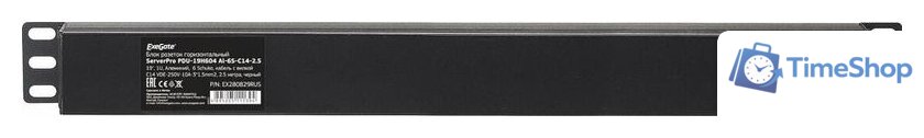 Блок розеток ExeGate ServerPro PDU-19H604 Al-6S-C14-2.5CU - Изображение №2 — Интернет-магазин Time-Shop