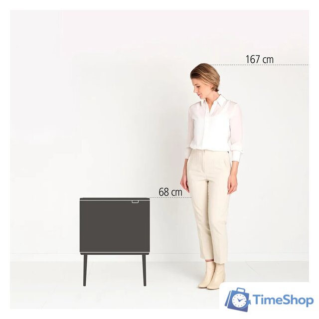 Система сортировки мусора Brabantia Bo Touch Bin 3x11 л (бежевый) - Изображение №7 — Интернет-магазин Time-Shop