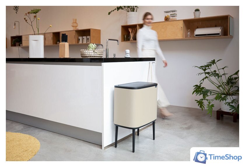 Система сортировки мусора Brabantia Bo Touch Bin 3x11 л (бежевый) - Изображение №6 — Интернет-магазин Time-Shop
