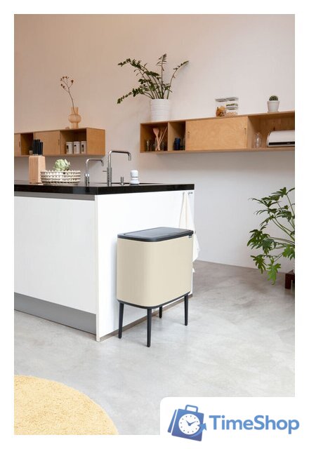 Система сортировки мусора Brabantia Bo Touch Bin 3x11 л (бежевый) - Изображение №5 — Интернет-магазин Time-Shop