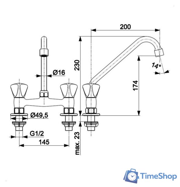 Смеситель KFA Standard 30131000 - Изображение №2 — Интернет-магазин Time-Shop