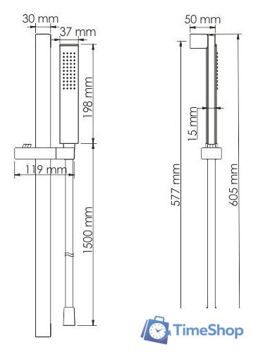 Душевой гарнитур  Wasserkraft A143 - Изображение №2 — Интернет-магазин Time-Shop