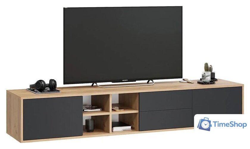 Тумба Трия Тип 5 (дуб крафт золотой/антрацит) - Изображение №3 — Интернет-магазин Time-Shop