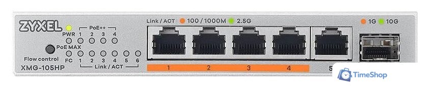 Неуправляемый коммутатор Zyxel XMG-105HP - Изображение №1 — Интернет-магазин Time-Shop