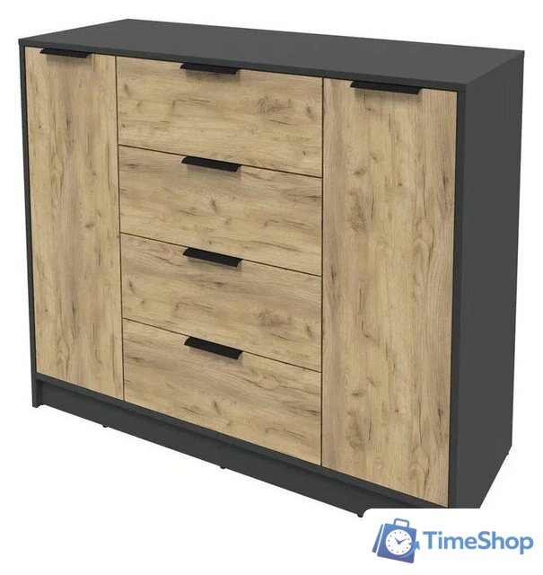 Тумба Интерлиния Концепт КТ-Т120 (дуб золотой/антрацит) - Изображение №2 — Интернет-магазин Time-Shop