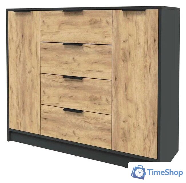 Тумба Интерлиния Концепт КТ-Т120 (дуб золотой/антрацит) - Изображение №1 — Интернет-магазин Time-Shop