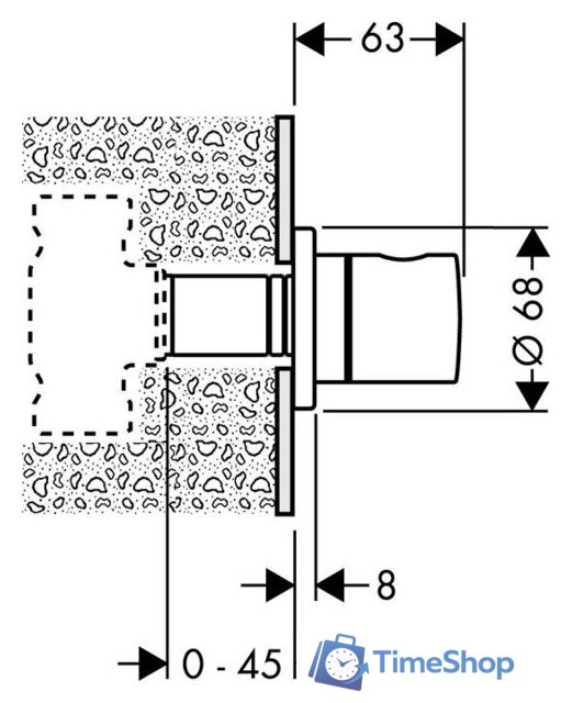 Вентиль Hansgrohe 15972000 - Изображение №2 — Интернет-магазин Time-Shop