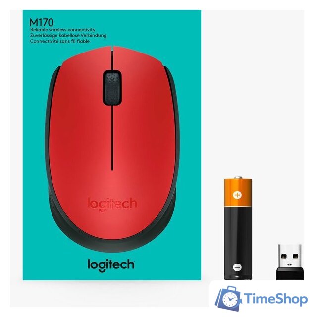 Мышь Logitech M171 (красный/черный) - Изображение №8 — Интернет-магазин Time-Shop