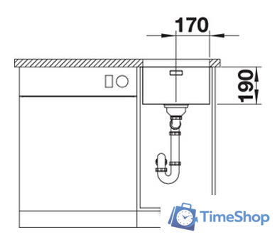 Кухонная мойка Blanco Andano 340-U (без клапана-автомата) - Изображение №2 — Интернет-магазин Time-Shop
