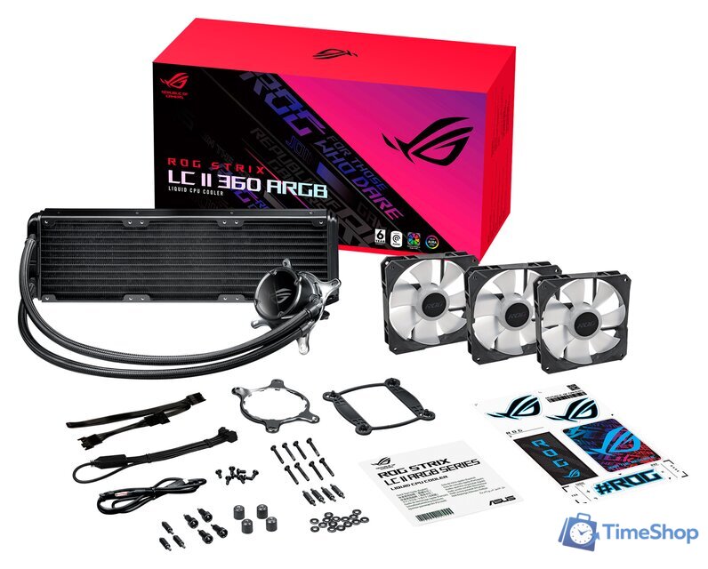 Система жидкостного охлаждения для процессора ASUS ROG Strix LC II 360 ARGB - Изображение №4 — Интернет-магазин Time-Shop