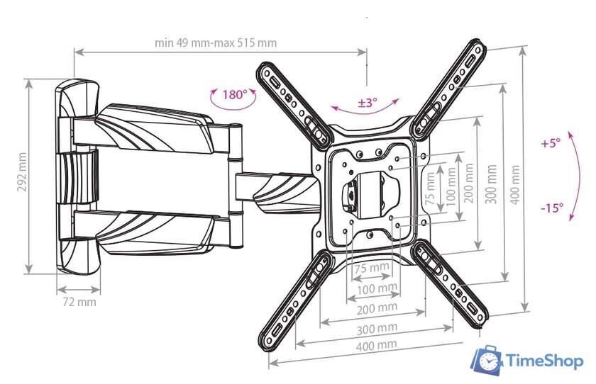 Кронштейн для телевизора Arm Media COBRA-40 - Изображение №2 — Интернет-магазин Time-Shop