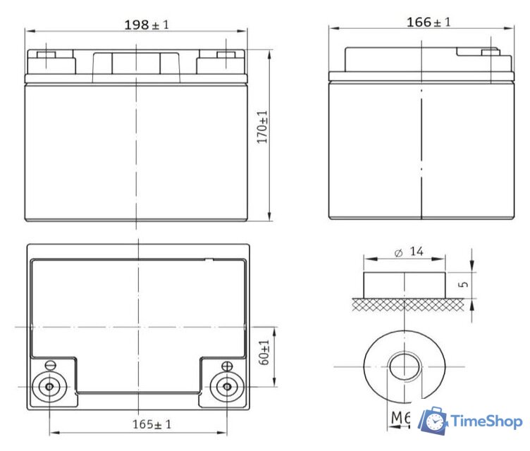 Аккумулятор для ИБП Delta HRL 12-211W (12В/45 А·ч) - Изображение №2 — Интернет-магазин Time-Shop
