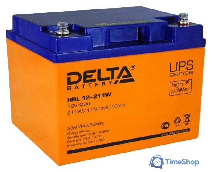 Аккумулятор для ИБП Delta HRL 12-211W (12В/45 А·ч) - Изображение №1 — Интернет-магазин Time-Shop
