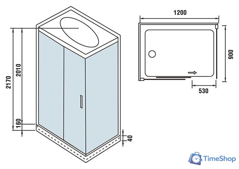 Душевая кабина WeltWasser WW500 Laine 1212 - Изображение №10 — Интернет-магазин Time-Shop