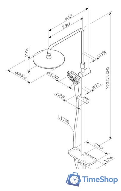 Душевая система  AM.PM Like F0780200 - Изображение №8 — Интернет-магазин Time-Shop