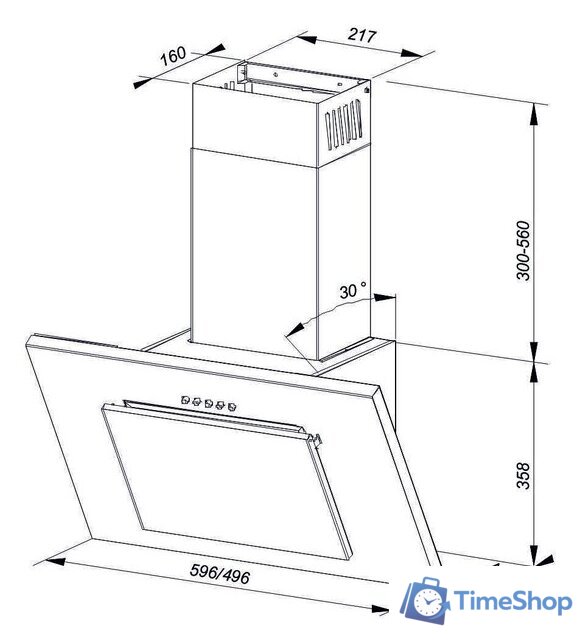 Кухонная вытяжка LEX Mini 500 white - Изображение №2 — Интернет-магазин Time-Shop