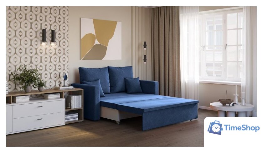 Диван Mio Tesoro Тунне SB2 (Ripple 798 Blue) - Изображение №6 — Интернет-магазин Time-Shop