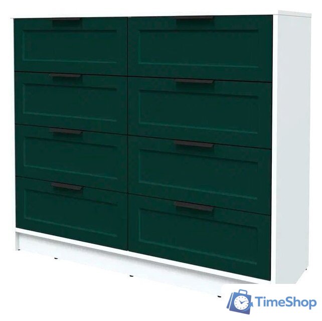 Комод Интерлиния Концепт Тренд КТ-К117 (белый платинум/изумруд) - Изображение №1 — Интернет-магазин Time-Shop