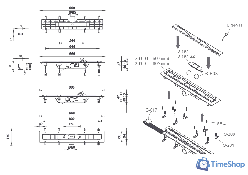 Трап/канал Styron STY-Li-60 - Изображение №3 — Интернет-магазин Time-Shop