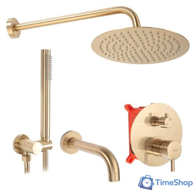 Душевая система  Rea Lungo Matt Gold REA-P6609 - Изображение №1 — Интернет-магазин Time-Shop