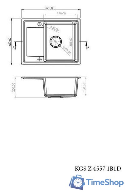 Кухонная мойка Kernau KGS Z 4557 1B1D Graphite - Изображение №6 — Интернет-магазин Time-Shop