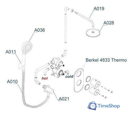 Душевая система  Wasserkraft A16028 - Изображение №9 — Интернет-магазин Time-Shop