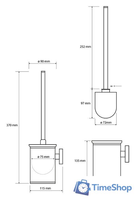 Ершик для унитаза Bemeta Neo 102313079 - Изображение №1 — Интернет-магазин Time-Shop