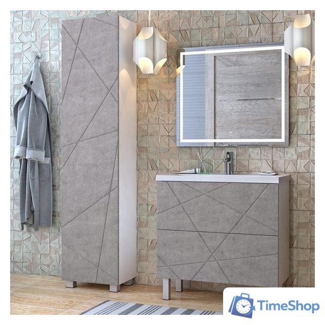  Vigo Тумба под умывальник Geometry 800-0-2 9696 (бетон) - Изображение №4 — Интернет-магазин Time-Shop