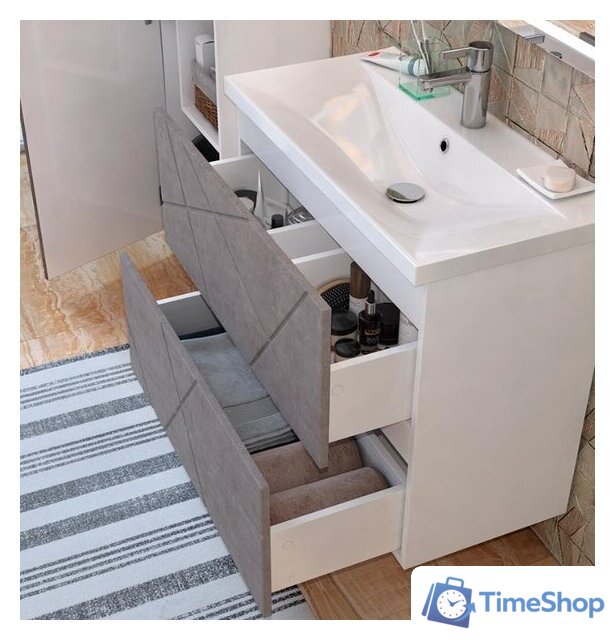  Vigo Тумба под умывальник Geometry 800-0-2 9696 (бетон) - Изображение №5 — Интернет-магазин Time-Shop