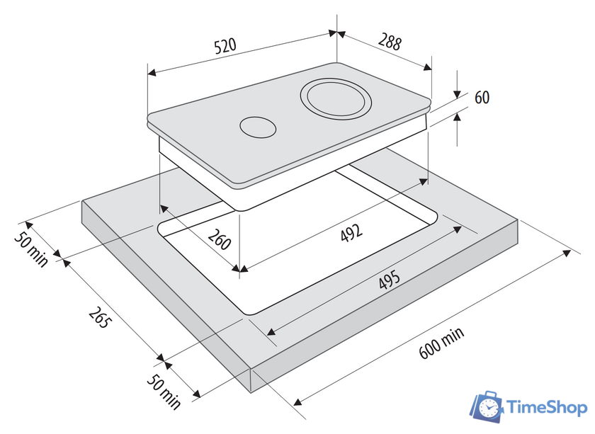 Варочная панель Krona Corto 30 BL - Изображение №3 — Интернет-магазин Time-Shop