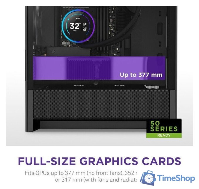 Корпус NZXT H3 Flow CC-H31FB-01 - Изображение №5 — Интернет-магазин Time-Shop