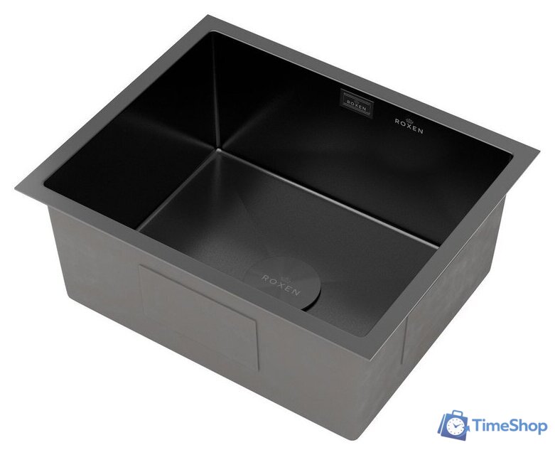 Кухонная мойка Roxen Uno 560210-54B-V графит/текстурная PVD покрытие (с ролл-матом и дозатором) - Изображение №10 — Интернет-магазин Time-Shop